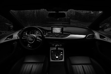 Interior of black car thumbnail
