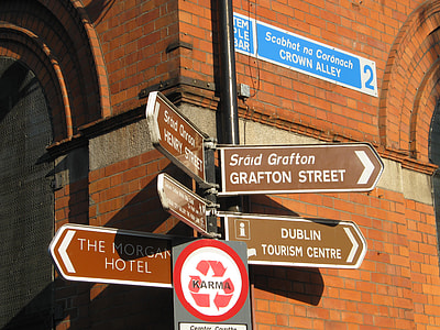 assorted signages beside bricks building thumbnail