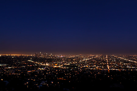 top view photography of city building during night thumbnail