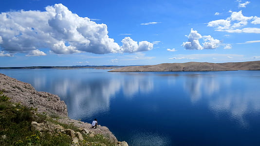 sea, landscape, mountains, nature thumbnail