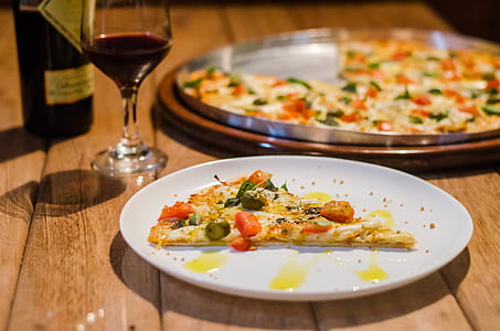 Pizza on Stainless Steel Tray thumbnail