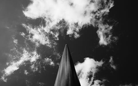 black-and-white, nature, sky, clouds thumbnail