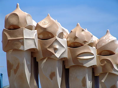 four concrete sculptures thumbnail