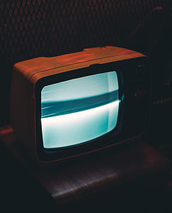 Black Crt Tv Showing Gray Screen thumbnail