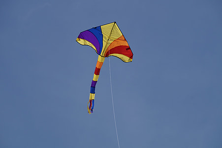 flying multicolored kite thumbnail