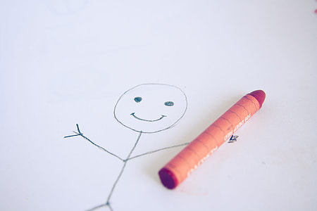 orange color pen on white printing paper thumbnail