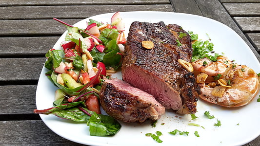 well done steak on plate thumbnail