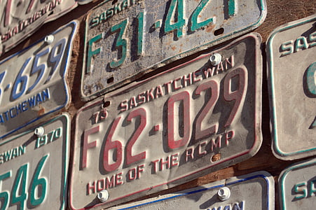 licence plates on wall thumbnail