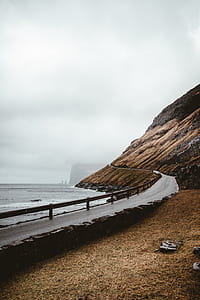 Coastal road at Tjørnuvík, Faroe Islands thumbnail