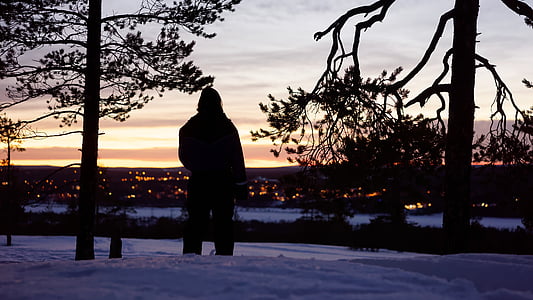 person standing on snow thumbnail