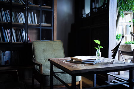 square brown wooden coffee table thumbnail