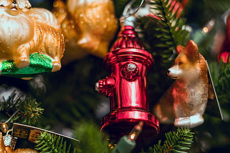 Red Fire Hydrant Christmas Decor thumbnail