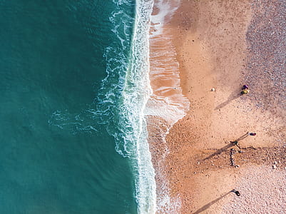 aerial photography of beach thumbnail