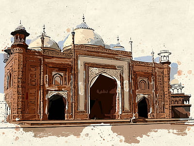 brown and white temple painting thumbnail