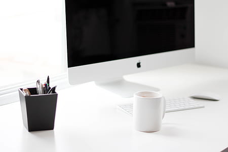 coffee, mug, desk, pens thumbnail