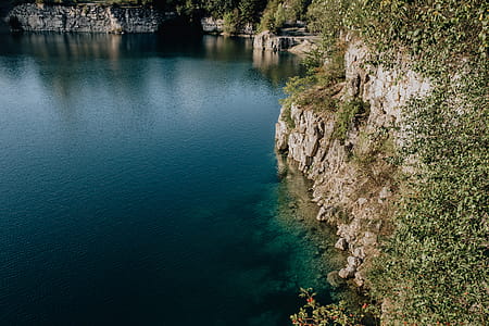 Zakrzówek reservoir, the old limestone quarry flooded with water thumbnail