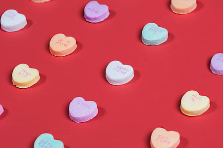 Candy Hearts With Writing Photo thumbnail
