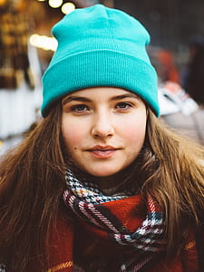 woman looking straight to the camera at daytime thumbnail