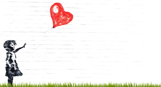 girl holding heart balloon artwork thumbnail