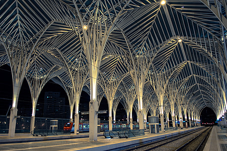 gray ceiling structure at night thumbnail
