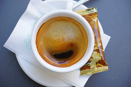 flat lay photography of cup filled with beverage thumbnail