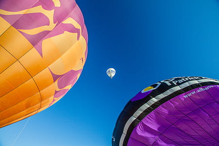 worm's eye-view photography of hot air balloons thumbnail