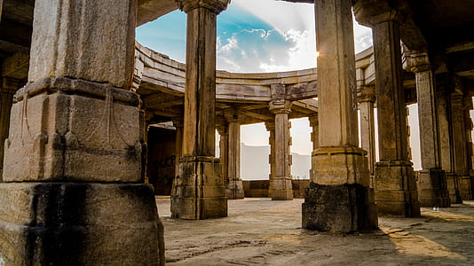 stone pillars during daytime thumbnail