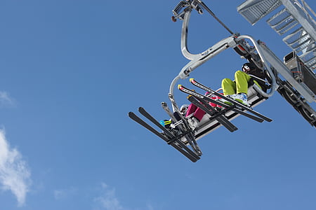 two person wearing ski blades thumbnail