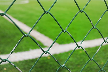 metal, grass, green, fence thumbnail