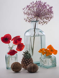 red and orange flower table decors thumbnail