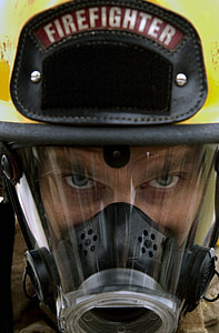 black and gray Firefighter helmet thumbnail