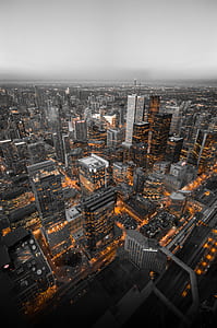 time-lapsed and aerial view photography of city thumbnail