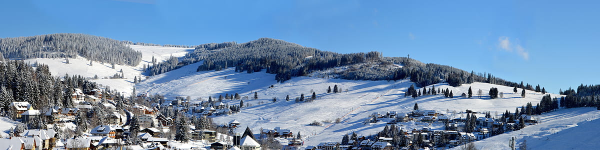 aerial photography of snow mountains thumbnail