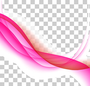 Dynamic fashion curve lines background material, white and pink abstract PNG clipart