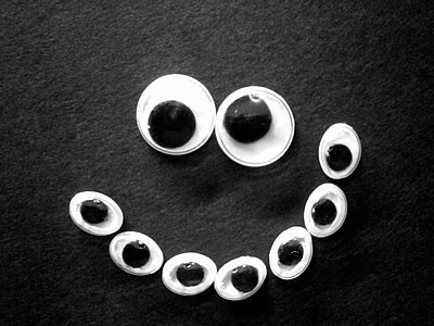 artificial eyes on black surface thumbnail