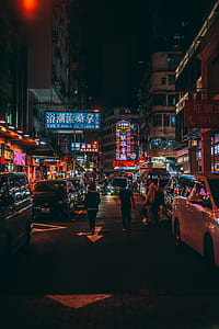photo of city street during nighttime thumbnail