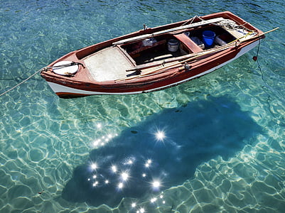 brown boat floating on body of water thumbnail