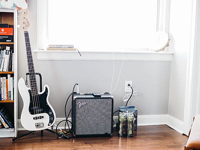 black and gray Fender guitar amplifier thumbnail