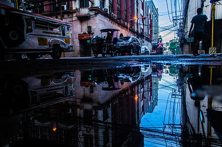 reflection, street, city, urban thumbnail
