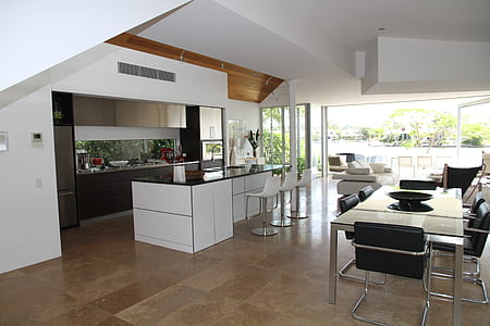 white wooden kitchen isle thumbnail