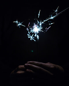closeup photo of person holding sparkler thumbnail