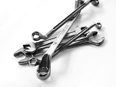 black-and-white, metal, chrome, tools thumbnail