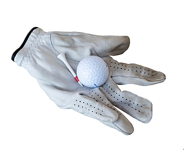 white golf ball on glove thumbnail