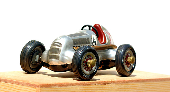 silver F1 car toy thumbnail