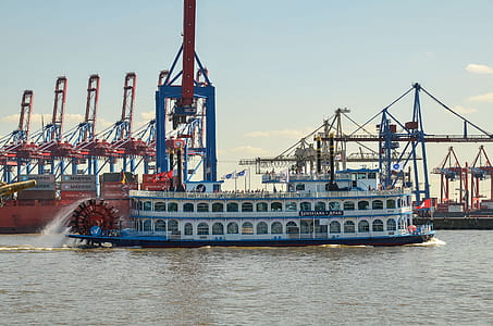 view of passenger ship sailing on waters thumbnail
