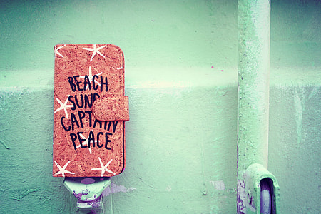 red and black beach sund captain peace smartphone flip case thumbnail