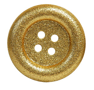 gold sequined button on white background thumbnail