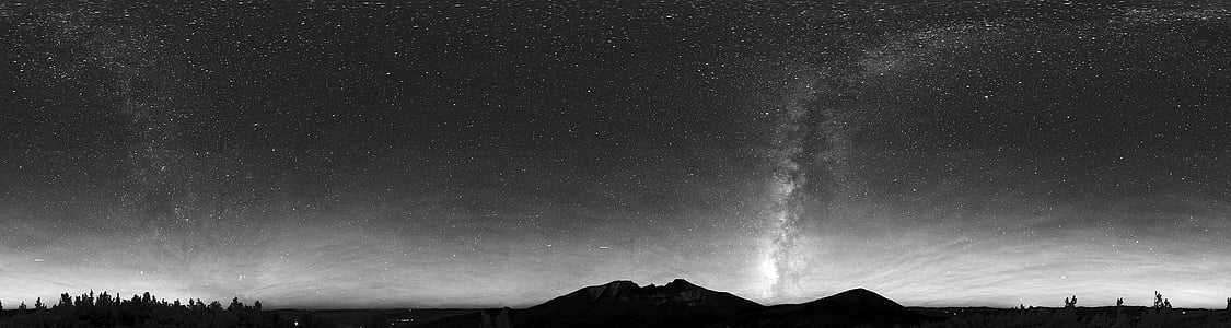 panoramic grayscale photography of milky way galaxy thumbnail