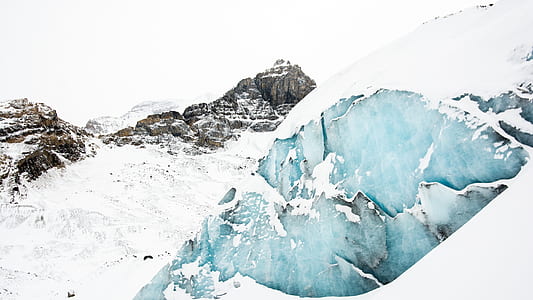 snow covered rock formations thumbnail