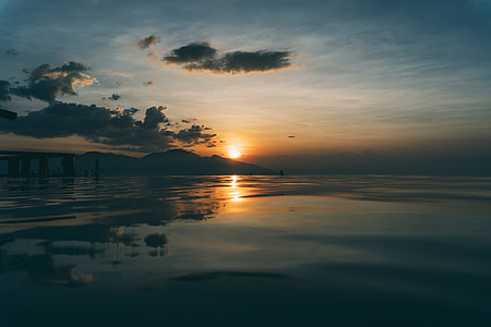 body of water during sunset thumbnail